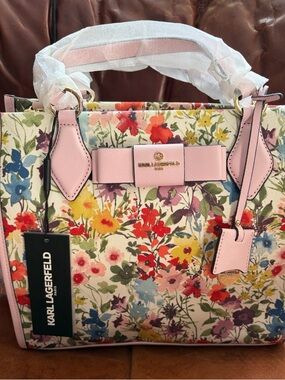 Karl Lagerfeld Floral Penny Bag